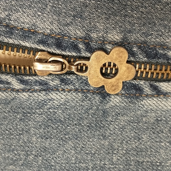 Vintage Denim Jacket L.A. Blues Embroidered Short lk Crop Plus Size 23/24 XL Zip - Picture 5 of 12